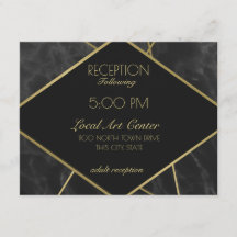 Geometrische gouden lijnen en marmeren receptie