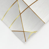 Geometrische gouden lijnen fleece deken (Hoek)