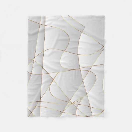 Geometrische gouden lijnen fleece deken (Voorkant)