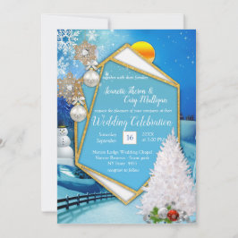 Geometrische gouden Lijst bruiloft Kaart