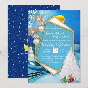 Geometrische gouden Lijst bruiloft Kaart