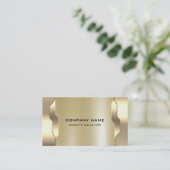 Geometrische gouden metallic textuur visitekaartje (Staand voorkant)