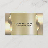 Geometrische gouden metallic textuur visitekaartje (Voorkant)