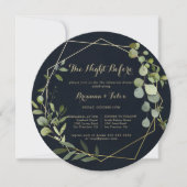 Geometrische gouden nacht voor repetitie kaart (Voorkant)