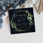 Geometrische gouden nacht voor repetitie kaart