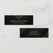 Geometrische gouden spikkels namaakleer mini visitekaartje