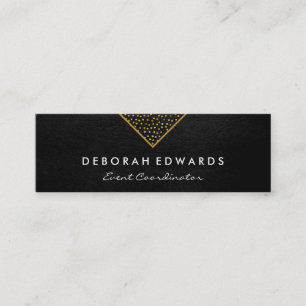Geometrische gouden spikkels namaakleer mini visitekaartje