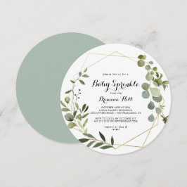 Geometrische Gouden Tropische Calligraphy Baby Spr Kaart