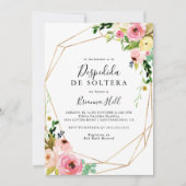 Geometrische Gouden Tropische Herfst Spaanse Bruid Kaart (Voorkant)