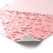 Geometrische gouden zilveren driehoeken, marmeren  poster (Hoek)