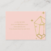 Geometrische goudfolie Roze Visitekaartje (Achterkant)