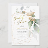 Geometrische goudkoorts Vrijgezellenfeest I Kaart (Voorkant)