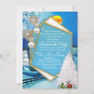 Geometrische goudLijst Bachelorette Kaart