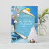 Geometrische goudLijst Bachelorette Kaart (Staand voorkant)