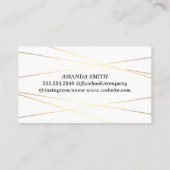 Geometrische goudolie met glitter visitekaartje (Achterkant)