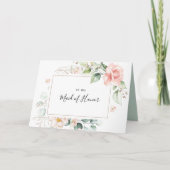 Geometrische goudolievlek Bridal Partij Hartelijk  Bedankkaart (Voorkant)