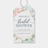 Geometrische goudpasta's Vrijgezellenfeest Cadeaulabel (Voorkant)