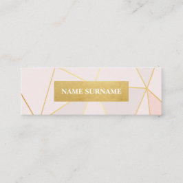 Geometrische goudpasteel roze mini-Visitekaartje Mini Visitekaartje