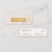 Geometrische goudpasteel roze mini-Visitekaartje Mini Visitekaartje (Voorkant / Achterkant)