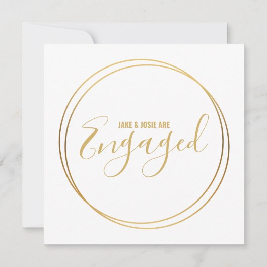 Geometrische goudringen verloving aankondiging (Voorkant)