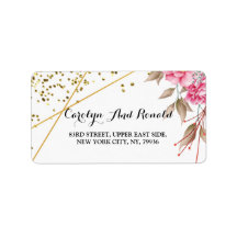 Geometrische goudroze Lijst