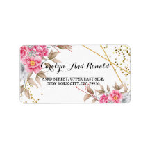 Geometrische goudroze Lijst