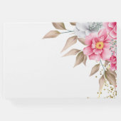 Geometrische goudroze Lijst Gastenboek (Achterkant)