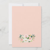 Geometrische goudroze Lijst Pink Floral Gradual Pa Kaart (Achterkant)