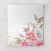 Geometrische goudroze Lijst Plaatskaartje (Binnenkant ongevouwen)