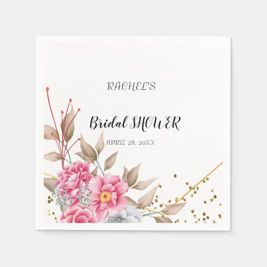 Geometrische goudroze Lijst Servet (Voorkant)