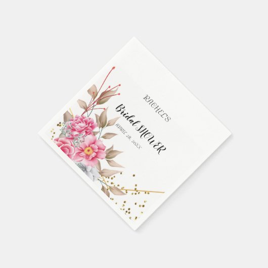 Geometrische goudroze Lijst Servet (Hoek)