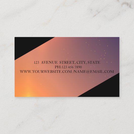 Geometrische goudstaven, visitekaartje (Achterkant)