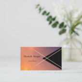 Geometrische goudstaven, visitekaartje (Staand voorkant)