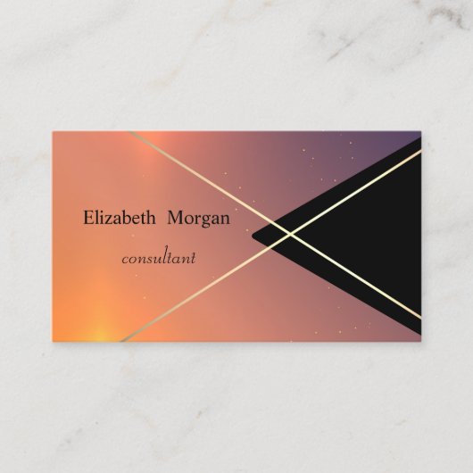 Geometrische goudstaven, visitekaartje (Voorkant)