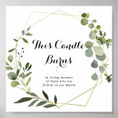 Geometrische goudtropische kaars Dit kaars brandt Poster (Voorkant)