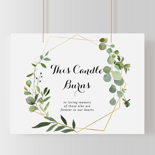 Geometrische goudtropische kaars Dit kaars brandt Poster