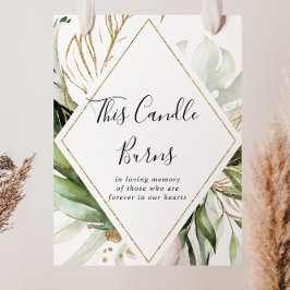 Geometrische goudtropische kaars Dit kaars brandt Poster