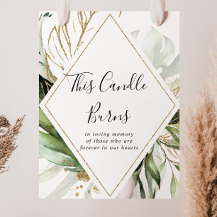 Geometrische goudtropische kaars Dit kaars brandt Poster