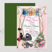 Geometrische gouduitvinding bij Baby shower Bedankkaart (Voorkant / Achterkant)