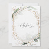 Geometrische gouduitvinding bij Baby shower Kaart (Achterkant)