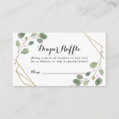 Geometrische graan Eucalyptus Diaper Raffle Ticket Informatiekaartje (Voorkant)