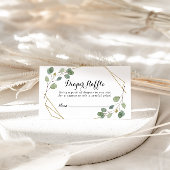 Geometrische graan Eucalyptus Diaper Raffle Ticket Informatiekaartje