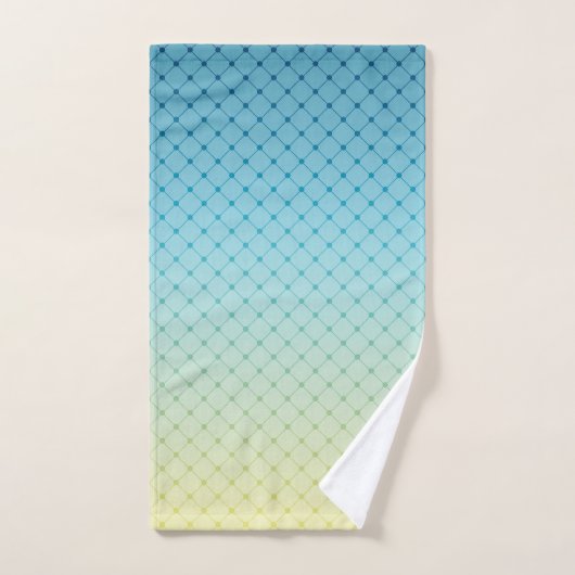 Geometrische, gradiënt, Ombre, kleurrijk, blauw en Bad Handdoek (Handdoek)