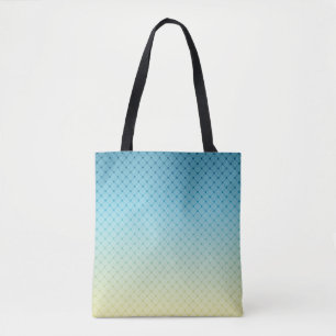 Geometrische, gradiënt, Ombre, kleurrijk, blauw en Tote Bag