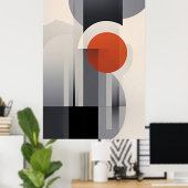 geometrische gradiënt poster (Thuiskantoor)