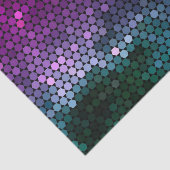 geometrische gradiënt van hexagon Paars en blauw-g Tissuepapier (Detail)