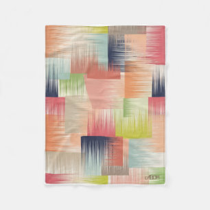 Geometrische Gradiëntvierkanten Moderne Abstracte Fleece Deken