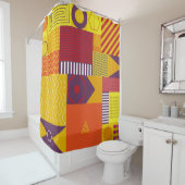 geometrische grafische abstracte achtergrond,  sle douchegordijn (In situ)