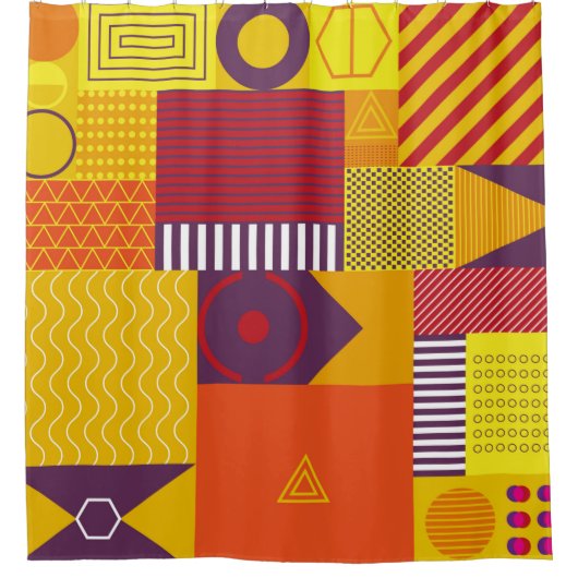 geometrische grafische abstracte achtergrond,  sle douchegordijn (Voorkant)