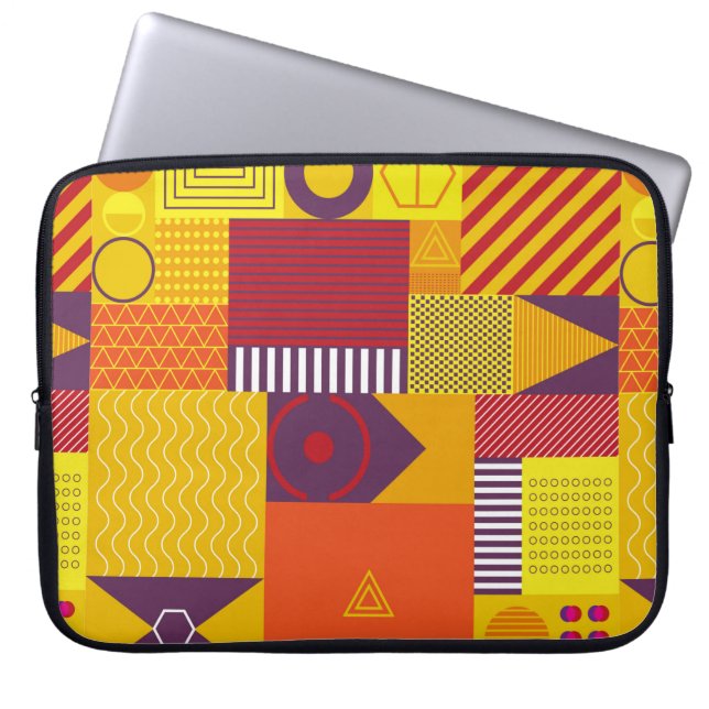 geometrische grafische abstracte achtergrond,  sle laptop sleeve (Voorkant)